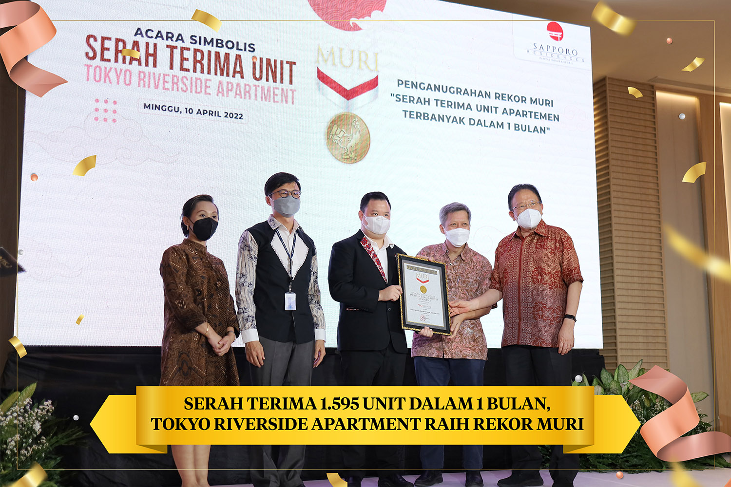 Serah Terima 1.595 Unit Dalam 1 Bulan, Tokyo Riverside Apartment Raih Rekor Muri