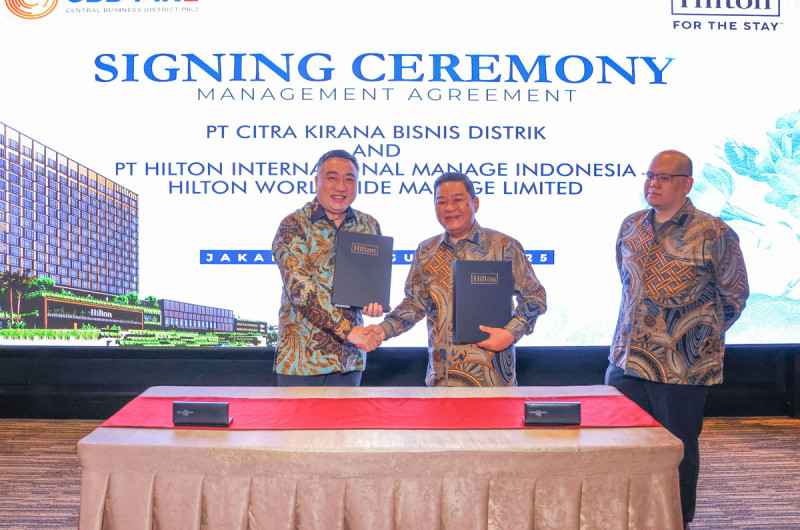 ANAK USAHA PANI DAN CBDK RESMI TUNJUK HILTON KELOLA HOTEL BINTANG LIMA DI JANTUNG CBD PIK2